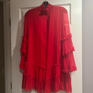 Alexis dress size small red silk